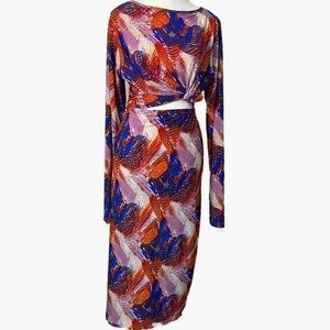 Rebdolls 2 Piece Colorful Print Cropped Top and Pencil Skirt